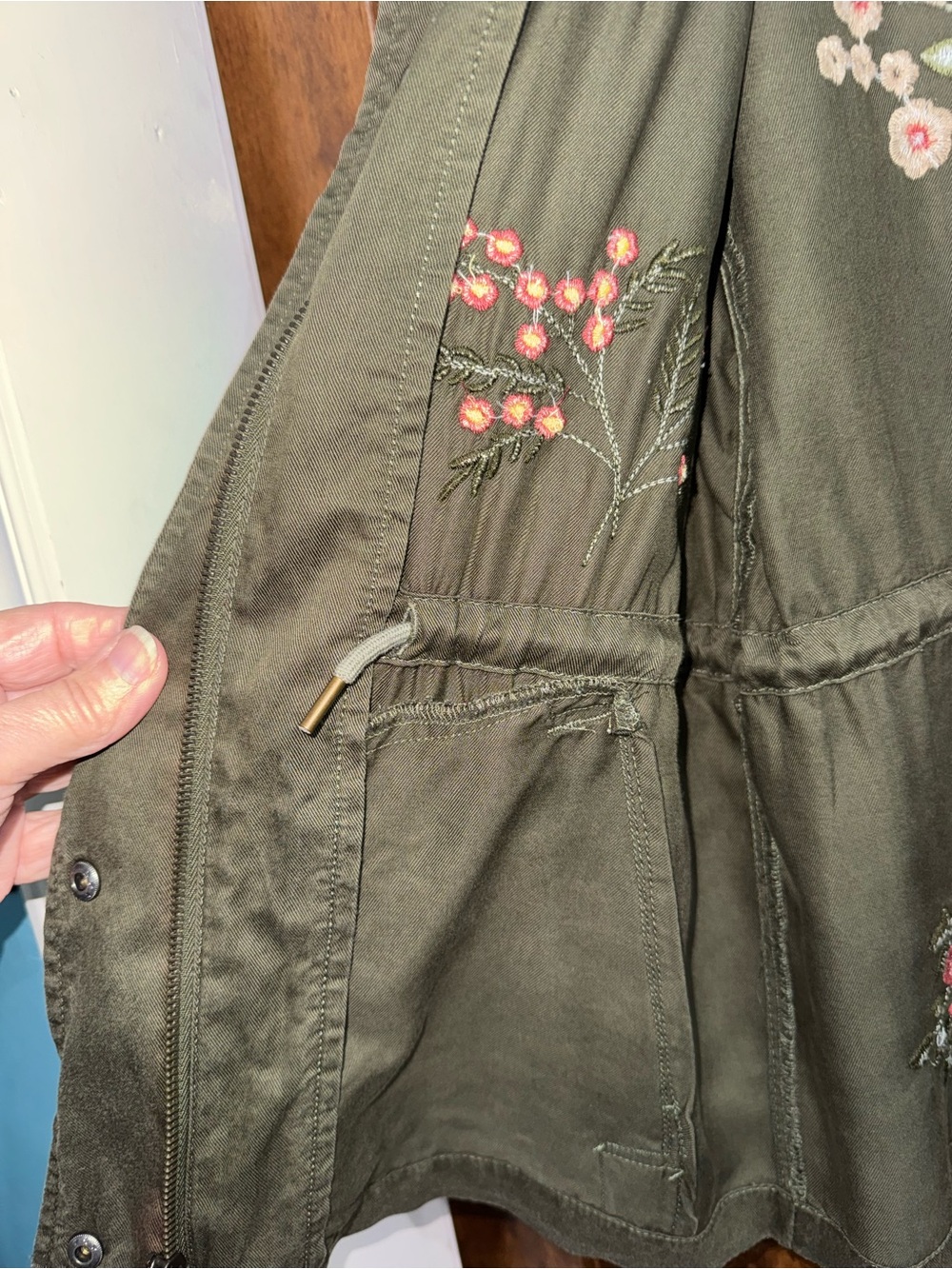 American Eagle Army Green Hooded Utility Jacket, Size X-Small - Picture 9 of 15